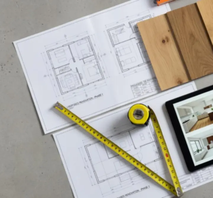 Materiały przygotowawcze do konsultacji, w tym narzędzia pomiarowe, zdjęcia inspiracyjne i dokumenty planistyczne