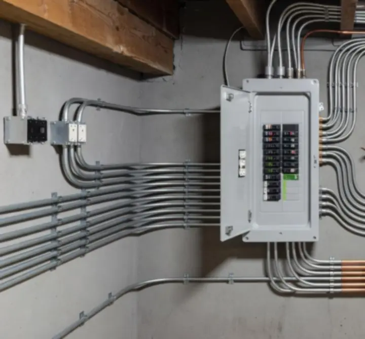 Zorganizowana instalacja elektryczna w zabytkowym domu zachowująca estetykę epoki