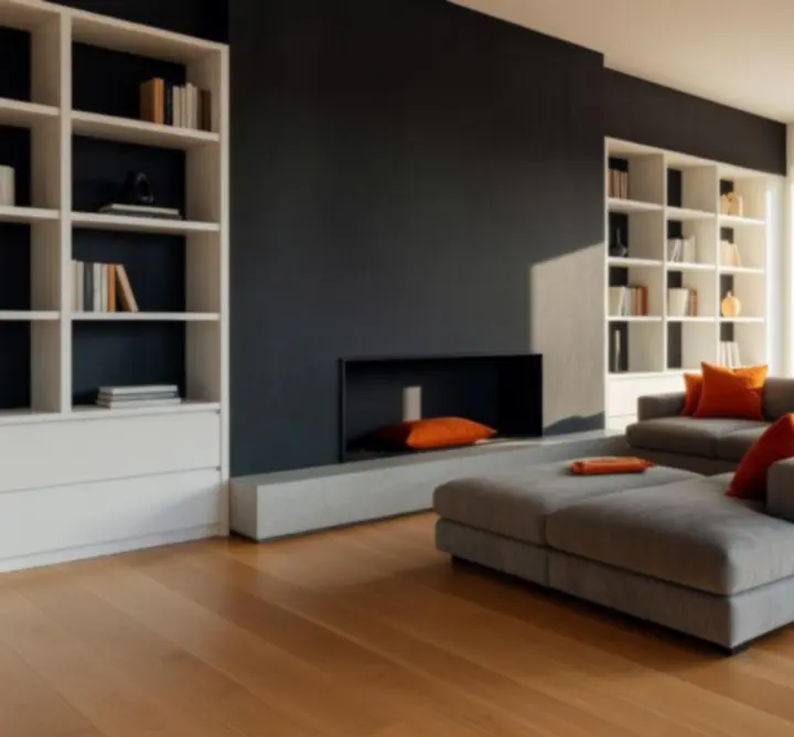 Elegancki wyremontowany salon z nowoczesnym designem